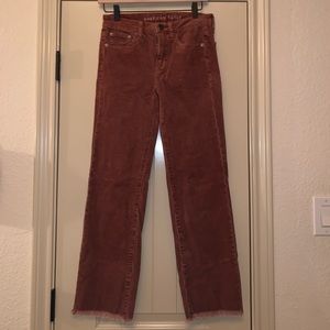 Rust Colored American Eagle Corduroy Pants